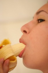 Hottie Blonde With Big Jugs Nastya Sucking Big Banana