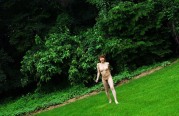 Adorable Japanese Girl Madoka Posing Naked In The Yard
