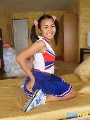 Petite Joon Mali Dressed In Her Adorable Cheerleader Outfit