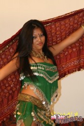 Indian girl in green dress