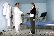 Senior Doctor Inspecting Hairy Teenie Her Tight Asshole